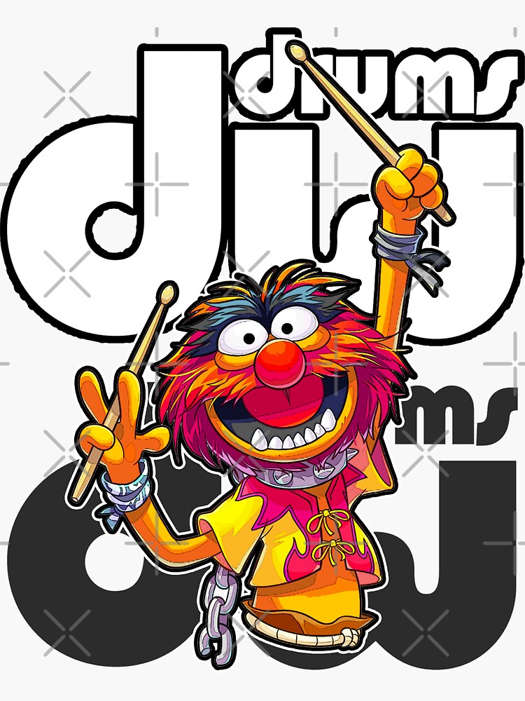 "ANIMAL DRUMMER SOLO DW DRUMS" Sticker for Sale by TEEjDESIGN Redbubble