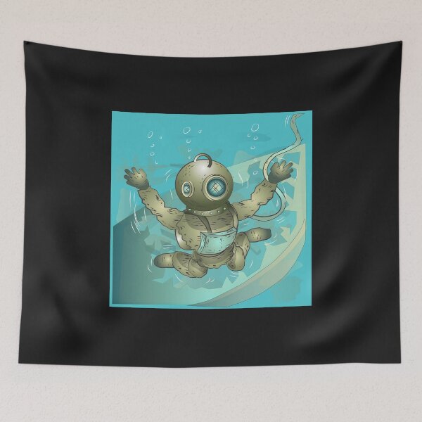Item preview, Vintage Diver Illustration designed and sold by karyalangit.