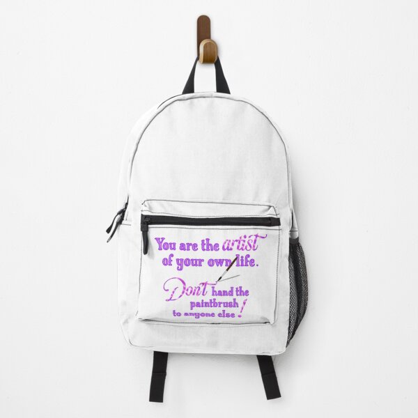 Item preview, You are the Artist of your own life Don’t hand the paintbrush to anyone else. Thoughtful inspirational quote in purple and pink. designed and sold by MunsyArt.