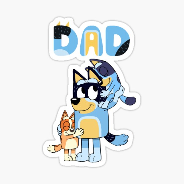Dad Playing Son And Daughter Sticker