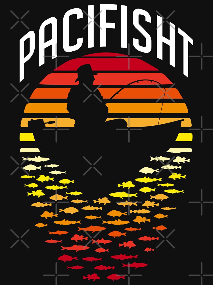 Pacifisht Pacifist Fishing Vintage Sunset Funny Fisherman Essential T-Shirt  for Sale by GrandeDuc