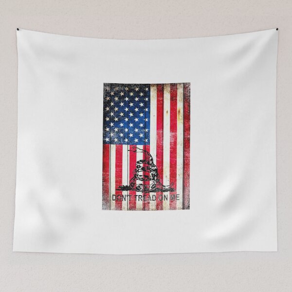 Item preview, Viper On American Flag On Old Wood Planks Vertical designed and sold by MolonLabeArt.
