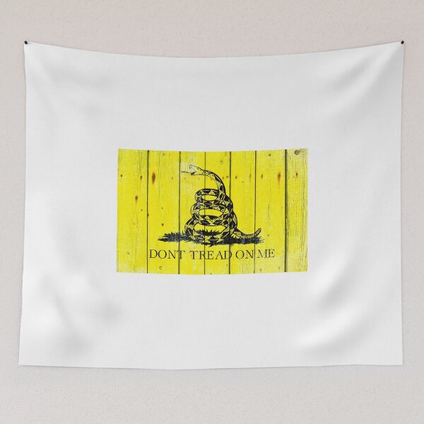 Item preview, Gadsden Flag On Old Wood Planks designed and sold by MolonLabeArt.