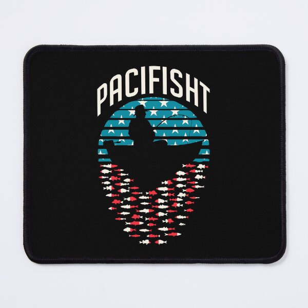 Item preview, Pacifisht Pacifist Fishing Retro Sunset Fisherman USA Flag designed and sold by GrandeDuc.