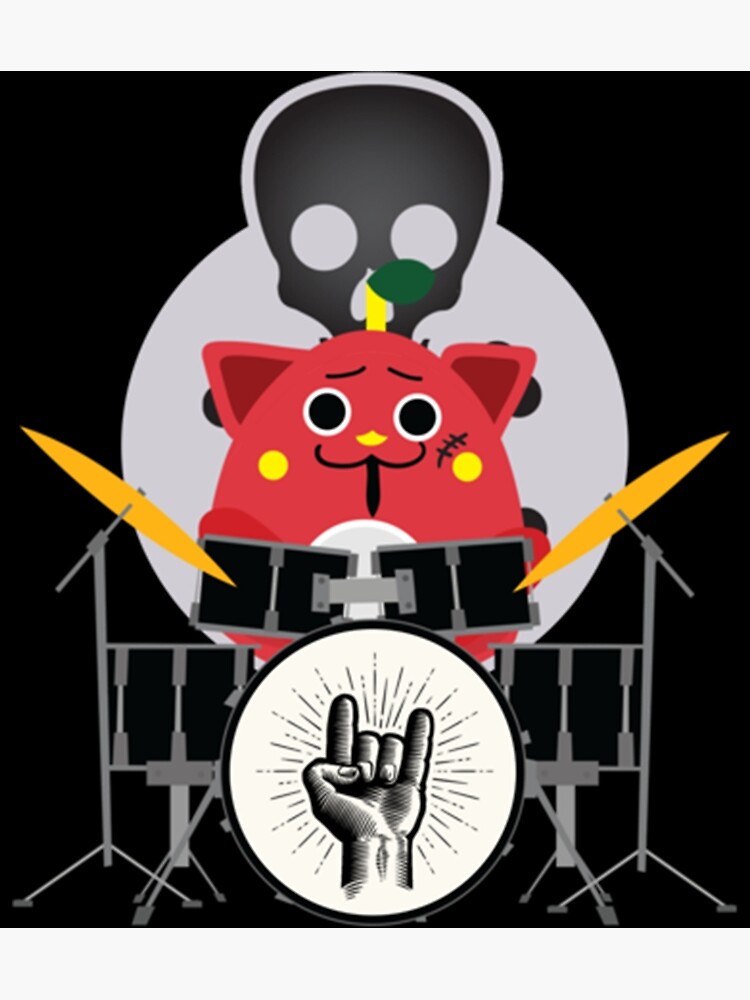 nyango-star-mascot-drummer-poster-for-sale-by-onezamora9-redbubble