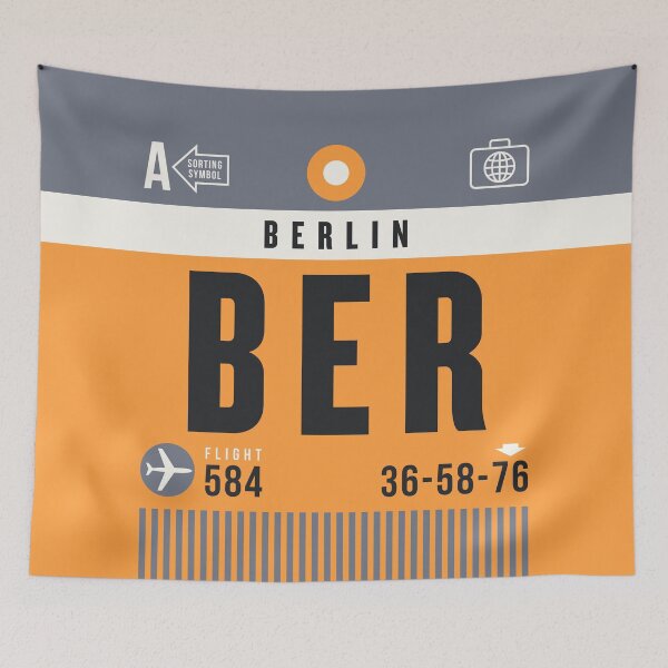Artikelvorschau, Luggage Tag A - BER Berlin Germany entworfen und verkauft von VoodooCircus.