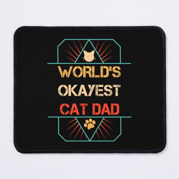 Item preview, World's Okayest Cat Dad Retro designed and sold by Louisa Kohler.