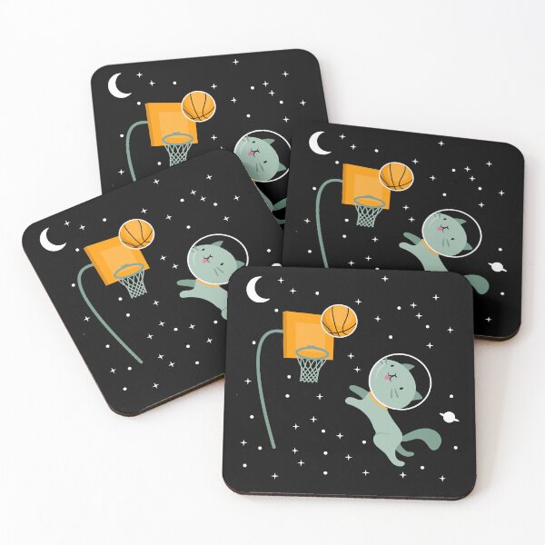 Item preview, Cat Astronaut Playing Basketball In Space designed and sold by Happy Puppy Print On Demand.