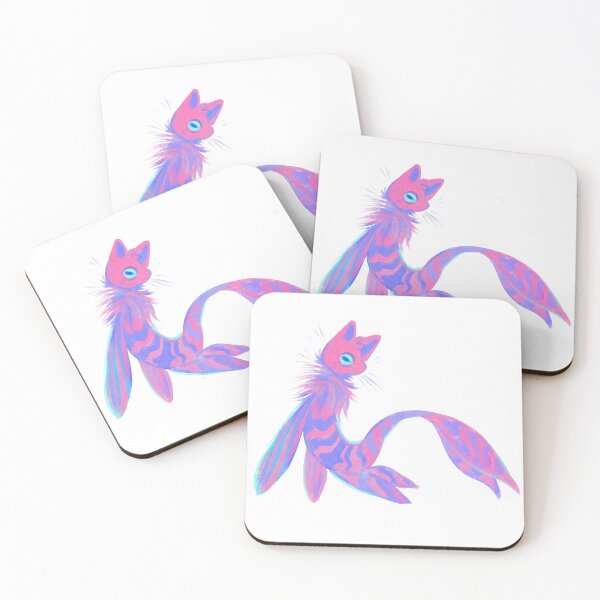 Item preview, pink striped mercat designed and sold by snowysaur.