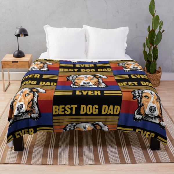 Item preview, Australian Shepherd Best Dog Dad Ever Funny Vintage designed and sold by Louisa Kohler.
