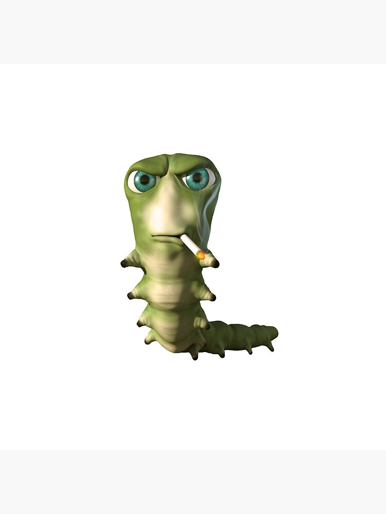 caterpillar smoking cigarette Caterpillar Cigarette Pin