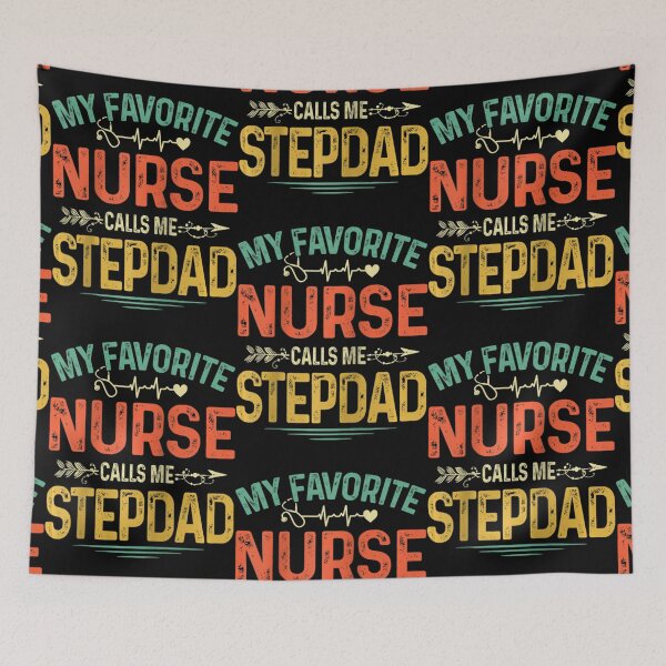 Item preview, Retro My Favorite Nurse Calls Me Stepdad Father's Day designed and sold by Louisa Kohler.