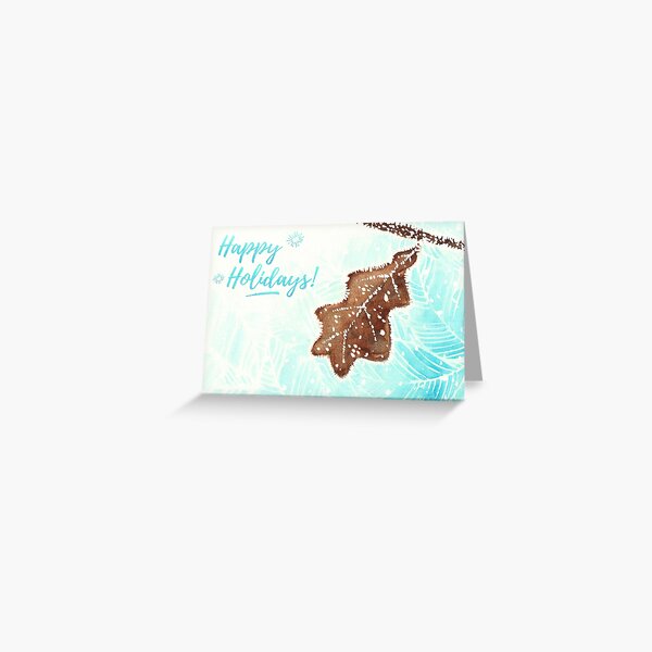 Frosted Leaves Greeting Card