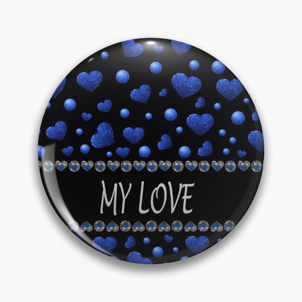 Item preview, My love, Blue heart glitter pattern  designed and sold by homemadecreate.