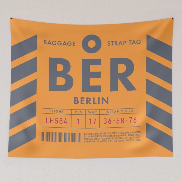 Artikelvorschau, Luggage Tag D - BER Berlin Germany entworfen und verkauft von VoodooCircus.