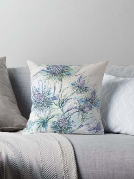 Item preview, scottish blue thistles designed and sold by HELEN IRELAND.