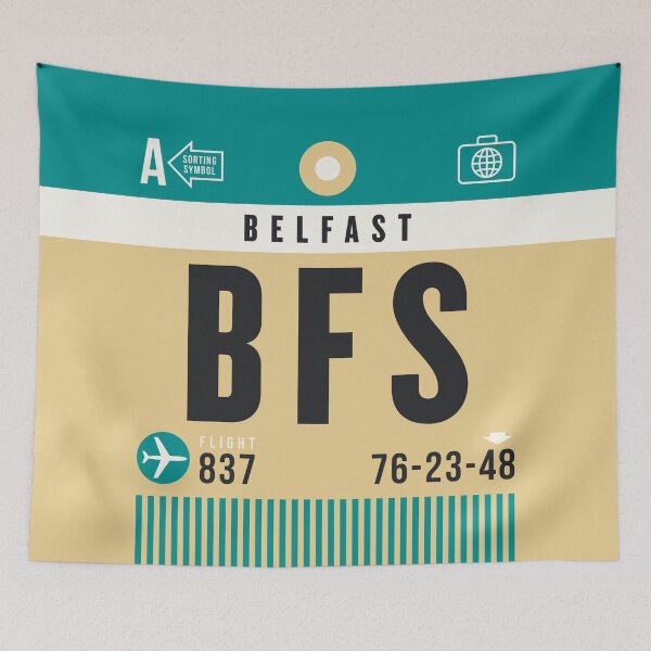 Item preview, Luggage Tag A - BFS Belfast Northern Ireland designed and sold by VoodooCircus.