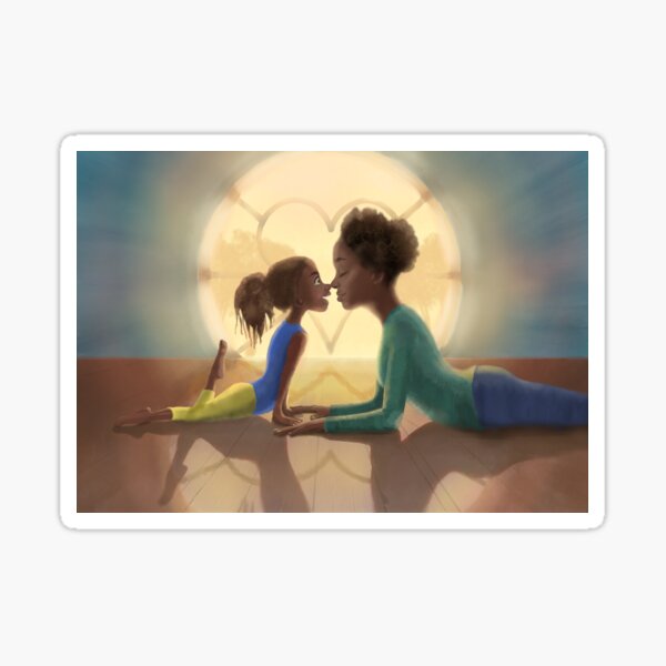 The Cobra and Sphinx: a black daughter and mother Sticker