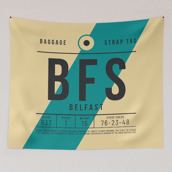Item preview, Luggage Tag E - BFS Belfast Northern Ireland designed and sold by VoodooCircus.