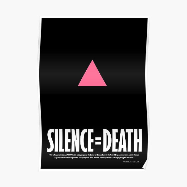 AIDS Silence=Death 1987 Poster