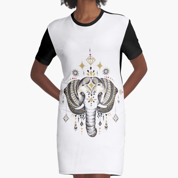 Bohemian Elephant Vestido camiseta