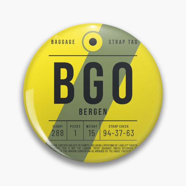 Item preview, Luggage Tag E - BGO Bergen Norway designed and sold by VoodooCircus.