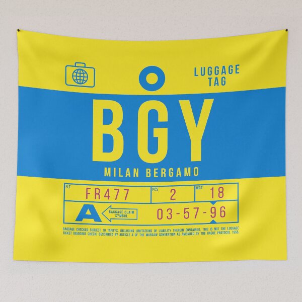 Item preview, Etiqueta de equipaje B - BGY Milán Bérgamo Italia designed and sold by VoodooCircus.