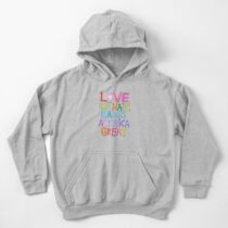 Love, not hate, makes America great Kids Pullover Hoodie