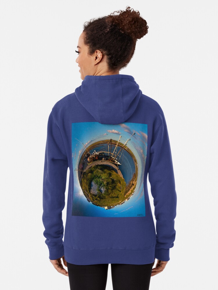 Alternate view of Fishing Boat, Killeany Pier, Inishmore, Aran Islands Pullover Hoodie