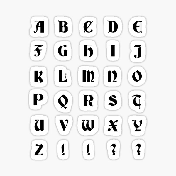 Alphabet Stencil 003 Design UPPERCASE