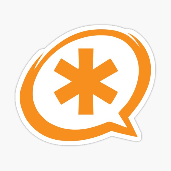 asterisk logo Sticker