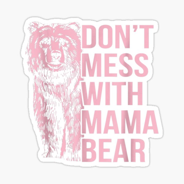 Camo Mama Bear Shirt Mama Bear and 2 Cubs Mom of 2' Sticker