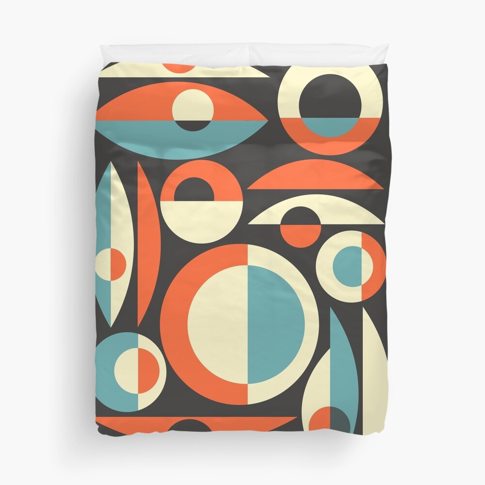 Retro Eames Era Pisces Duvet Cover