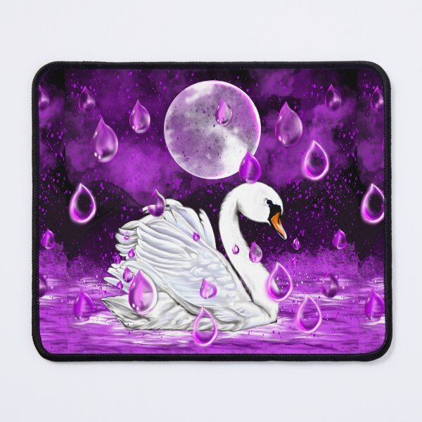 Item preview, Swan in the rain, beautiful swan with raindrops falling into Water designed and sold by Artonmytee.