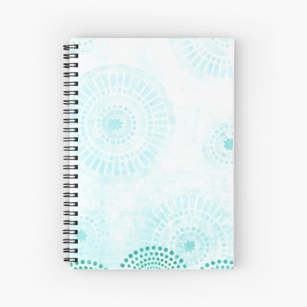 Faded Patterns 2/3: Blue Wheels Spiral Notebook