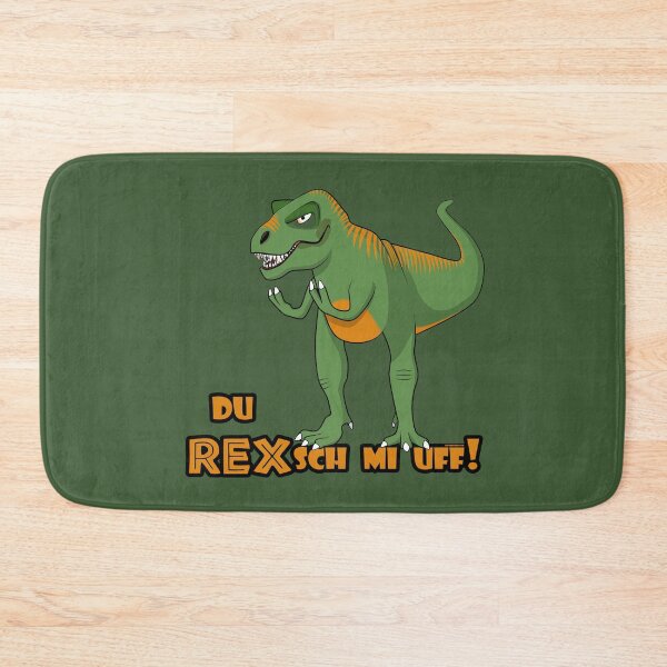 Item preview, Annoyed T-Rex says: "You REXsch me uff!" Funny Dinosaur (Swiss German) designed and sold by GiborDesign.