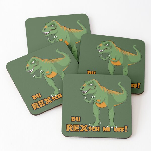 Item preview, Annoyed T-Rex says: "You REXsch me uff!" Funny Dinosaur (Swiss German) designed and sold by GiborDesign.