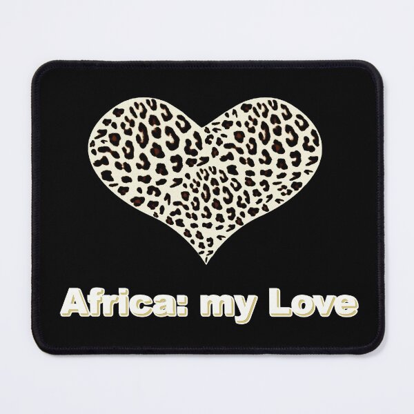 Item preview, Heart motif with leopard print, my love, African big cat, African sayings designed and sold by Kirei-Lily.