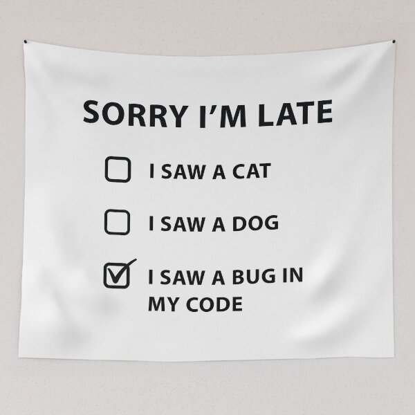 Item preview, I saw a cat, I saw a dog, i saw a bug in my code designed and sold by MOONINSPIRATION.