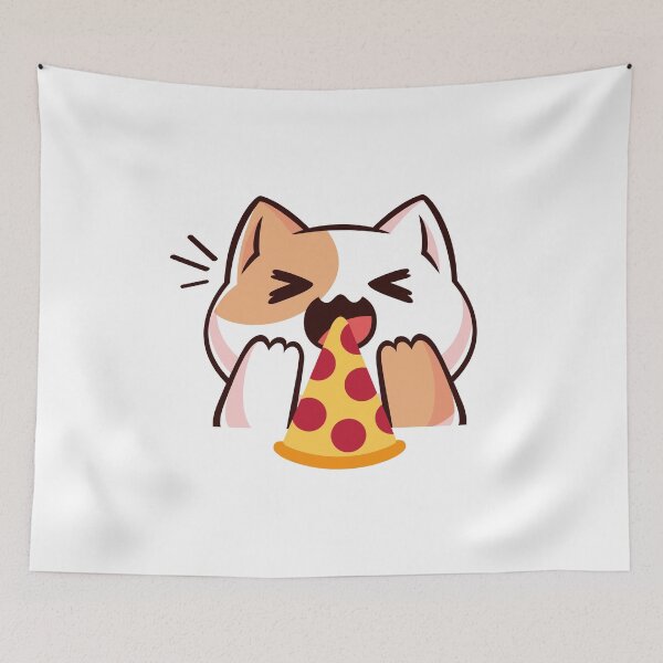 Item preview, Cat Eating Pizza Cat Eating A Pizza Cute Cat Eating Pizza designed and sold by Fudoitga.