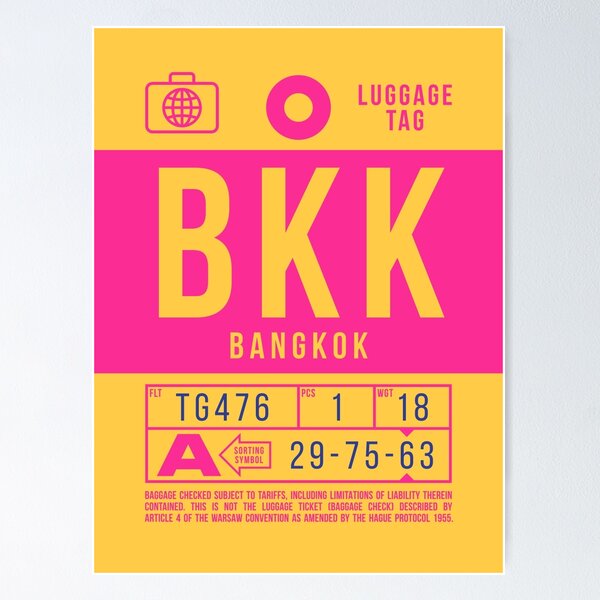 Item preview, Luggage Tag B - BKK Bangkok Thailand designed and sold by VoodooCircus.