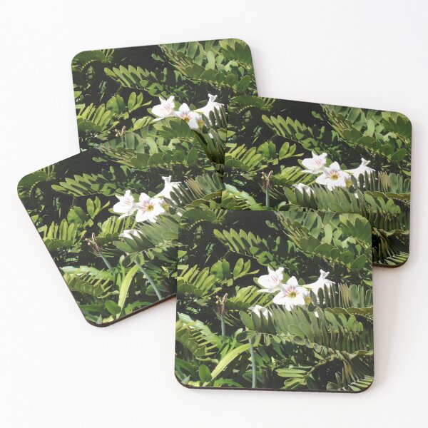 Item preview, White Flowers in the Leaves designed and sold by GardenArtworks.