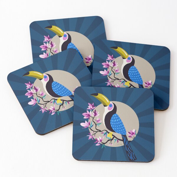 Item preview, Tropical Toucan – Navy designed and sold by Cat Coquillette.