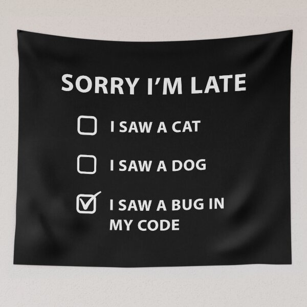 Item preview, I saw a cat, I saw a dog, i saw a bug in my code designed and sold by MOONINSPIRATION.
