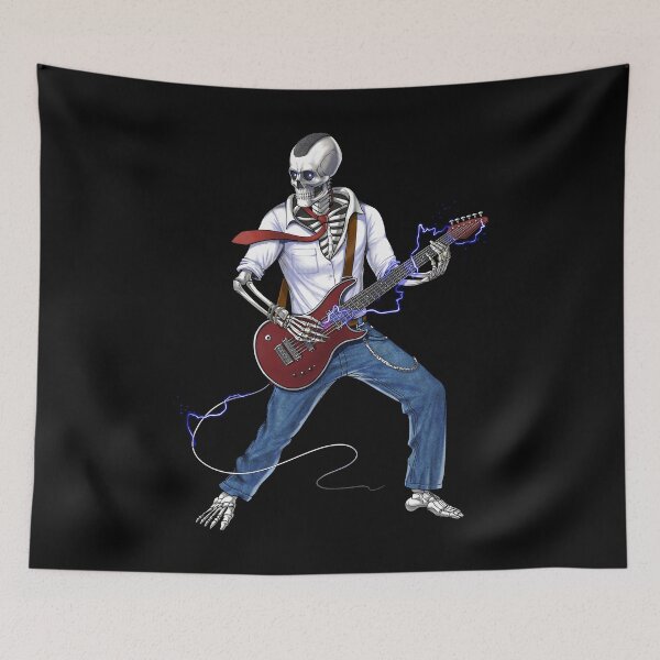 Item preview, Heavy Metal Skeleton Guitar Player designed and sold by underheaven.