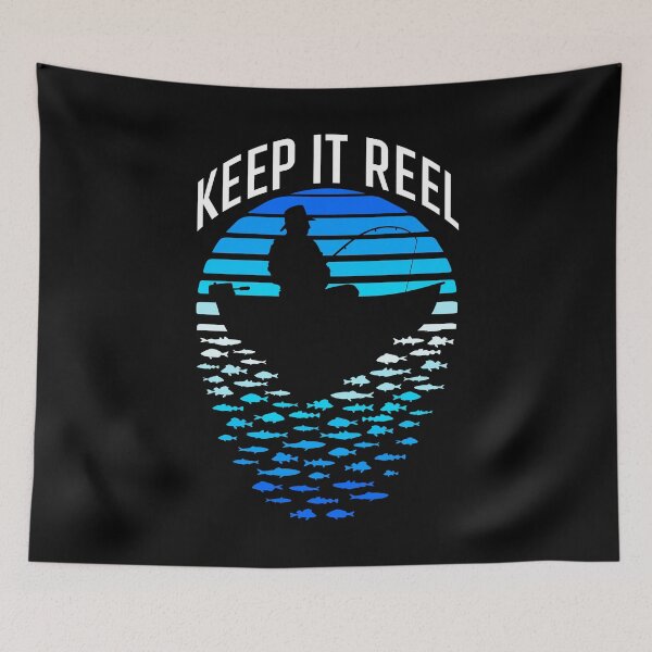 Item preview, Keep It Reel Fishing Retro Sunset Funny Fisherman And Boat designed and sold by GrandeDuc.