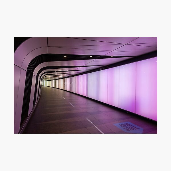 King's cross color path in London Photographic Print