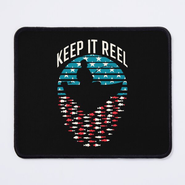 Item preview, Keep It Reel Fishing Retro Sunset Funny Fisherman USA Flag designed and sold by GrandeDuc.