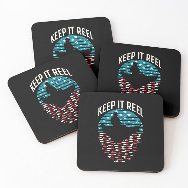 Item preview, Keep It Reel Fishing Retro Sunset Funny Fisherman USA Flag designed and sold by GrandeDuc.