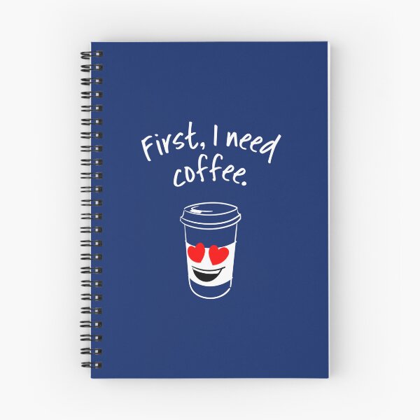 Item preview, First, I need coffee. Good Morning - trendy coffee quote with takeaway cup cartoon   designed and sold by 22ndOfOctobe.